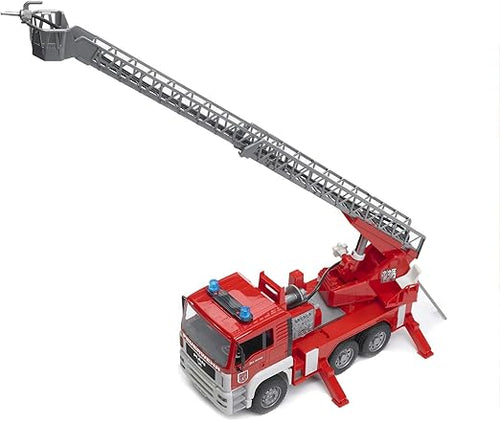 Bruder 02771 MAN Feuerwehr mit Drehleiter, Licht und Sound